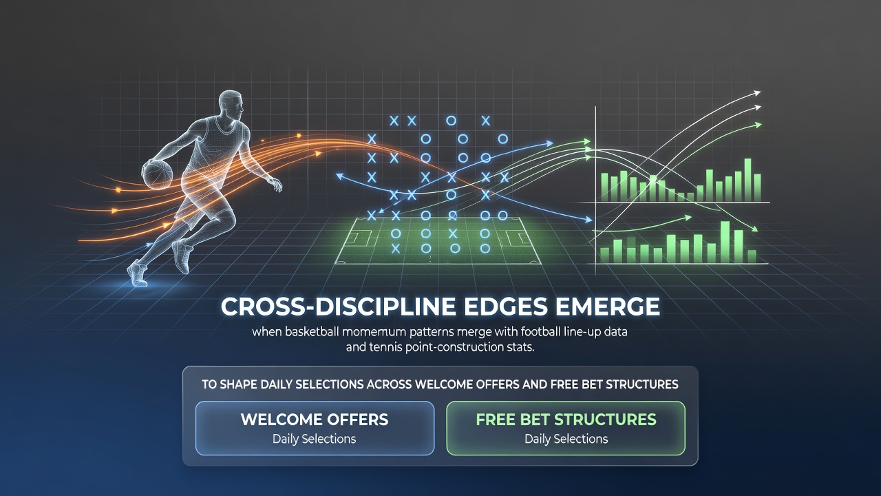Visualization of basketball momentum charts merging with football lineup data and tennis point construction statistics