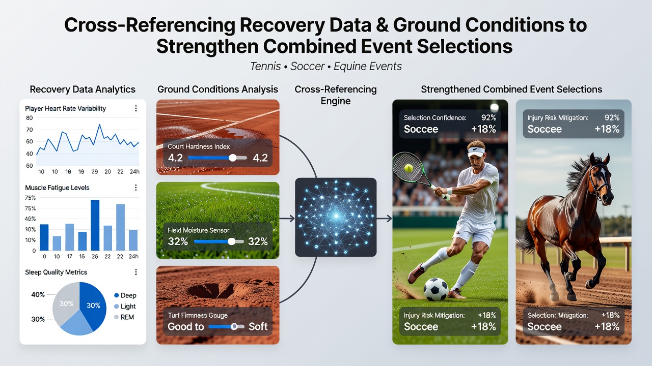 Cross-referencing recovery data with ground conditions across tennis, soccer, and equine events