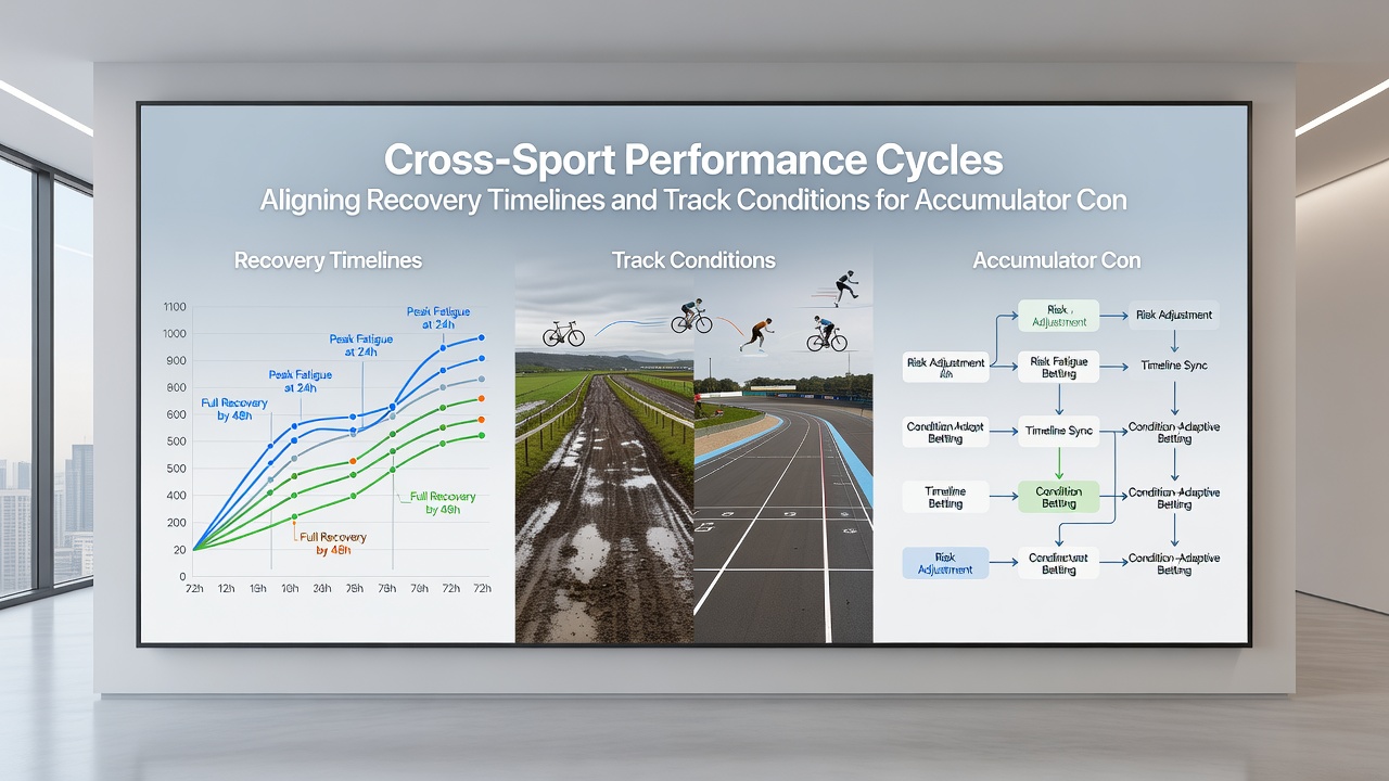 Data charts overlaying recovery timelines with track condition metrics across sports