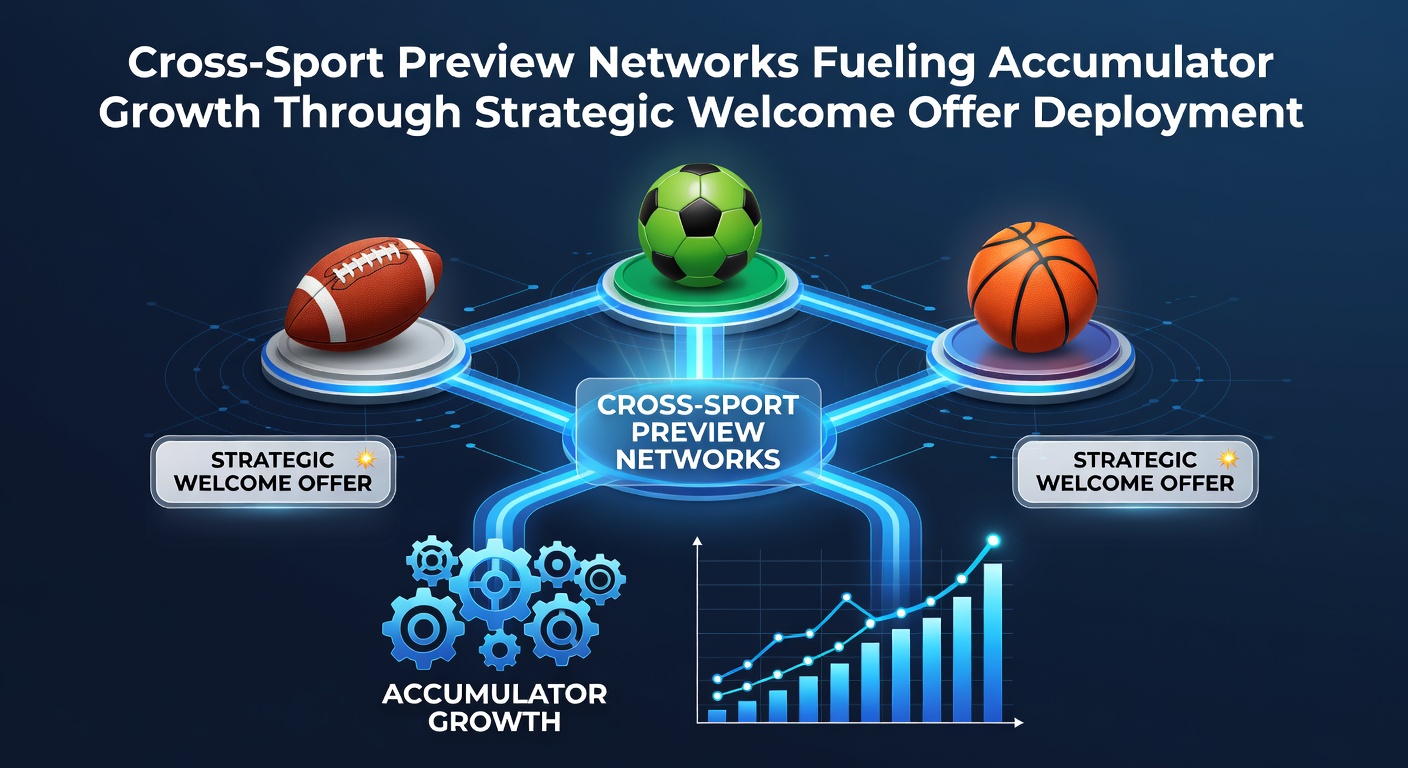 Cross-sport preview network dashboard displaying accumulator selections across tennis, basketball, and horse racing events