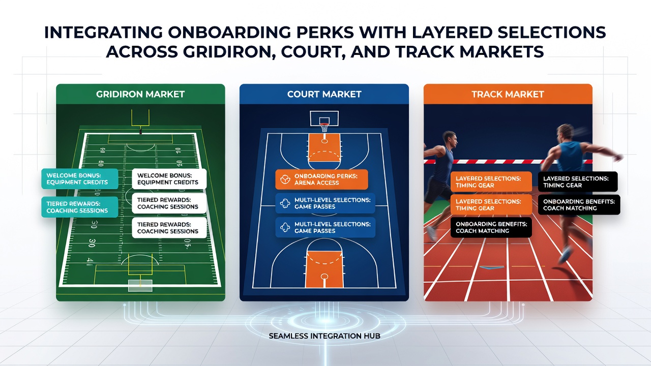 Sports betting interface showing accumulator selections across American football, tennis, and horse racing markets with onboarding bonus indicators