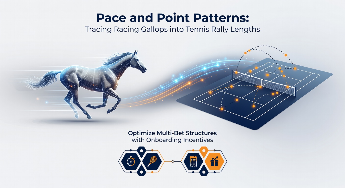 Visual representation of racing gallops transitioning into tennis rally patterns for betting analysis