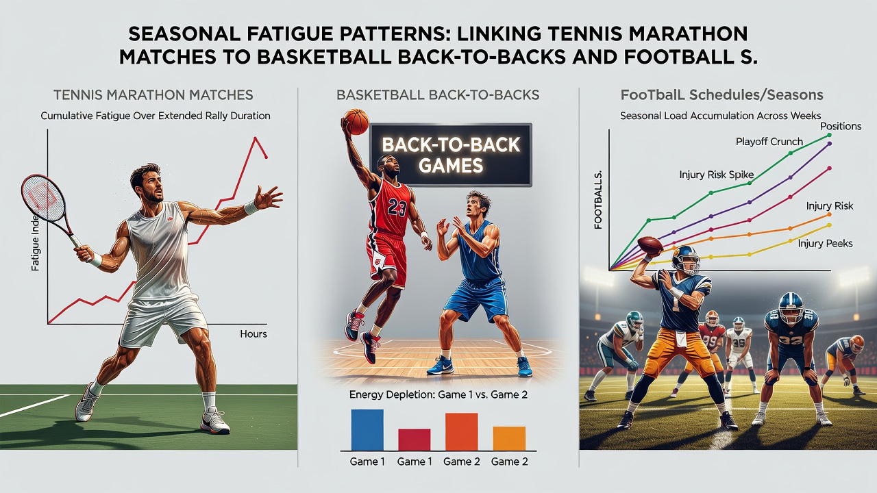 Basketball players during back-to-back games and football teams analyzing performance margins under fatigue