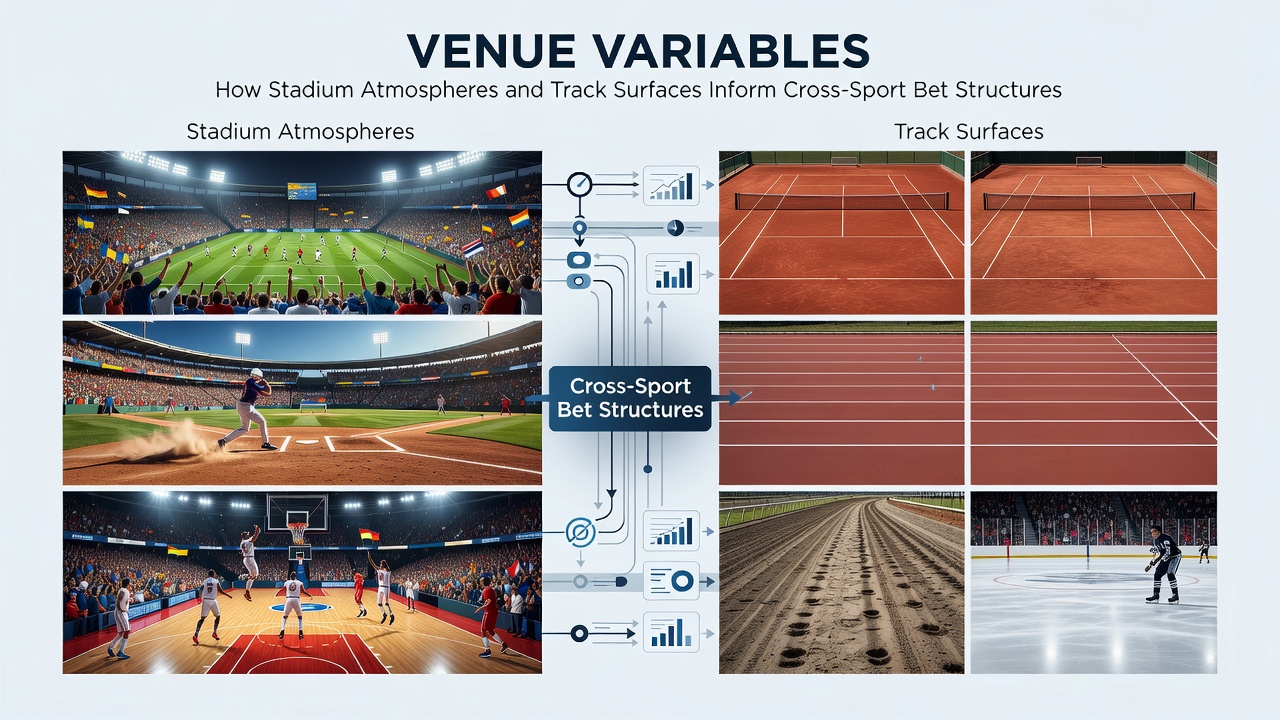 Track surface conditions and stadium layout showing variables that influence cross-sport betting models